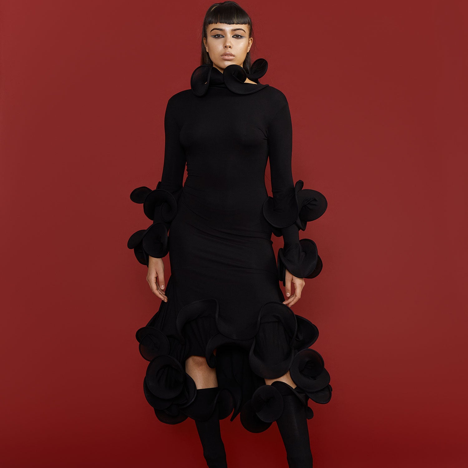 Jellyfish Dress, Black S