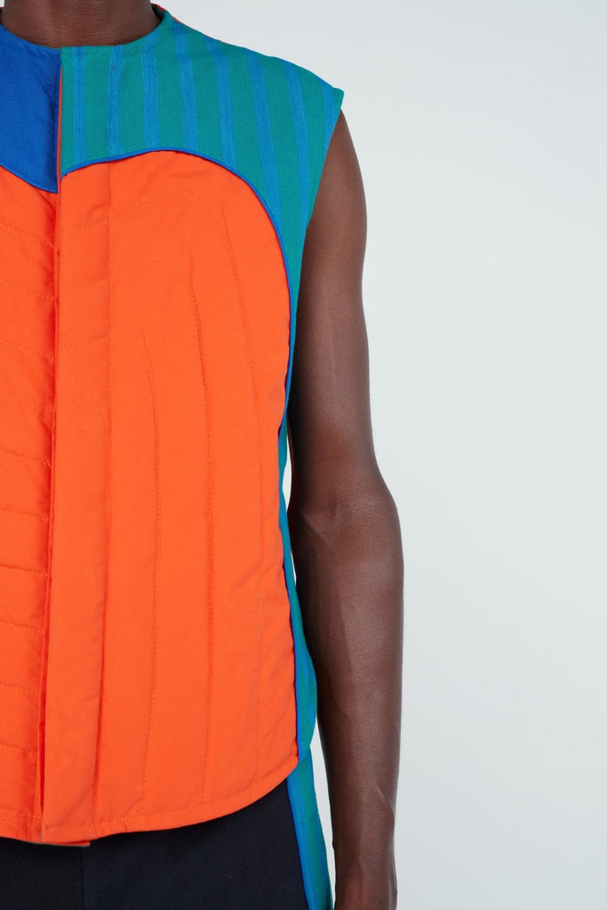 Abstract Reversible Puffer Vest - The Forumist