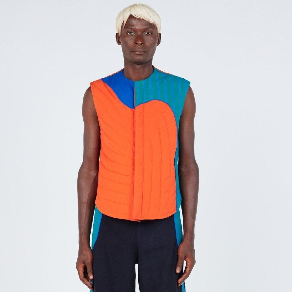 Abstract Reversible Puffer Vest - The Forumist