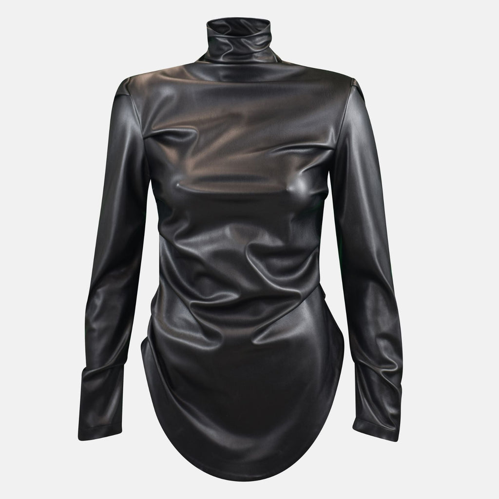 Amal Faux Leather Top - The Forumist