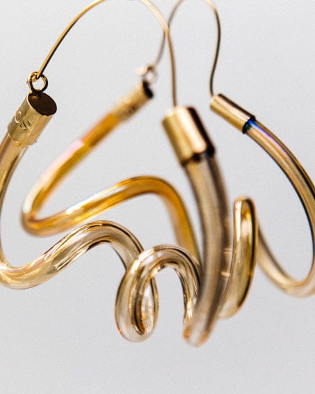 Ámbar Ringlet Earings, Gold Plated Silver - The Forumist