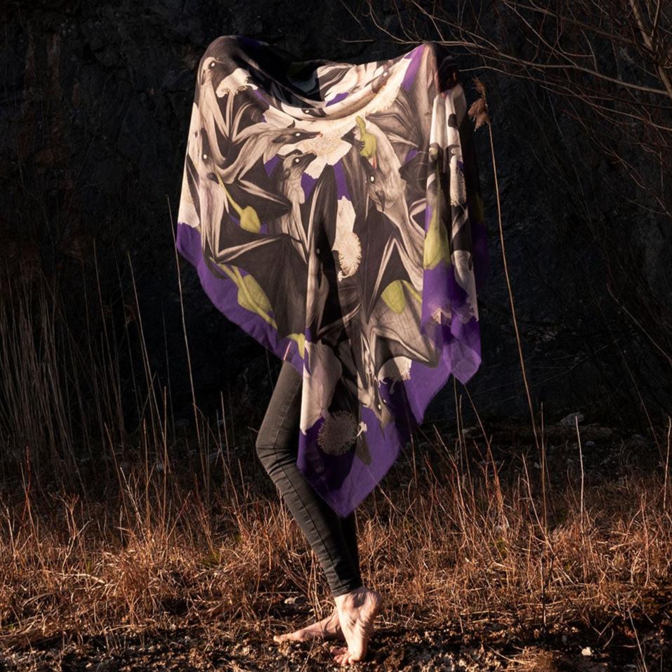 Bats I – Superfine Wool Scarf - The Forumist