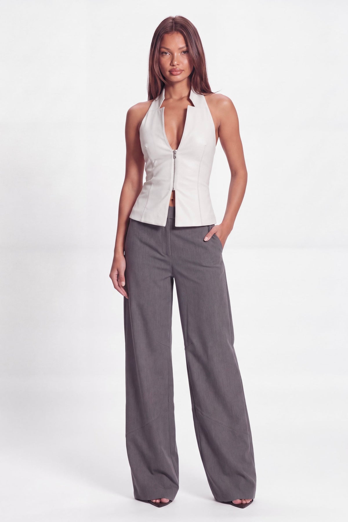 Hard to Get Vest in White – product photo 05