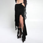 Black Jersey Asymmetrical Skirt - The Forumist