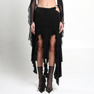 Black Jersey Asymmetrical Skirt - The Forumist