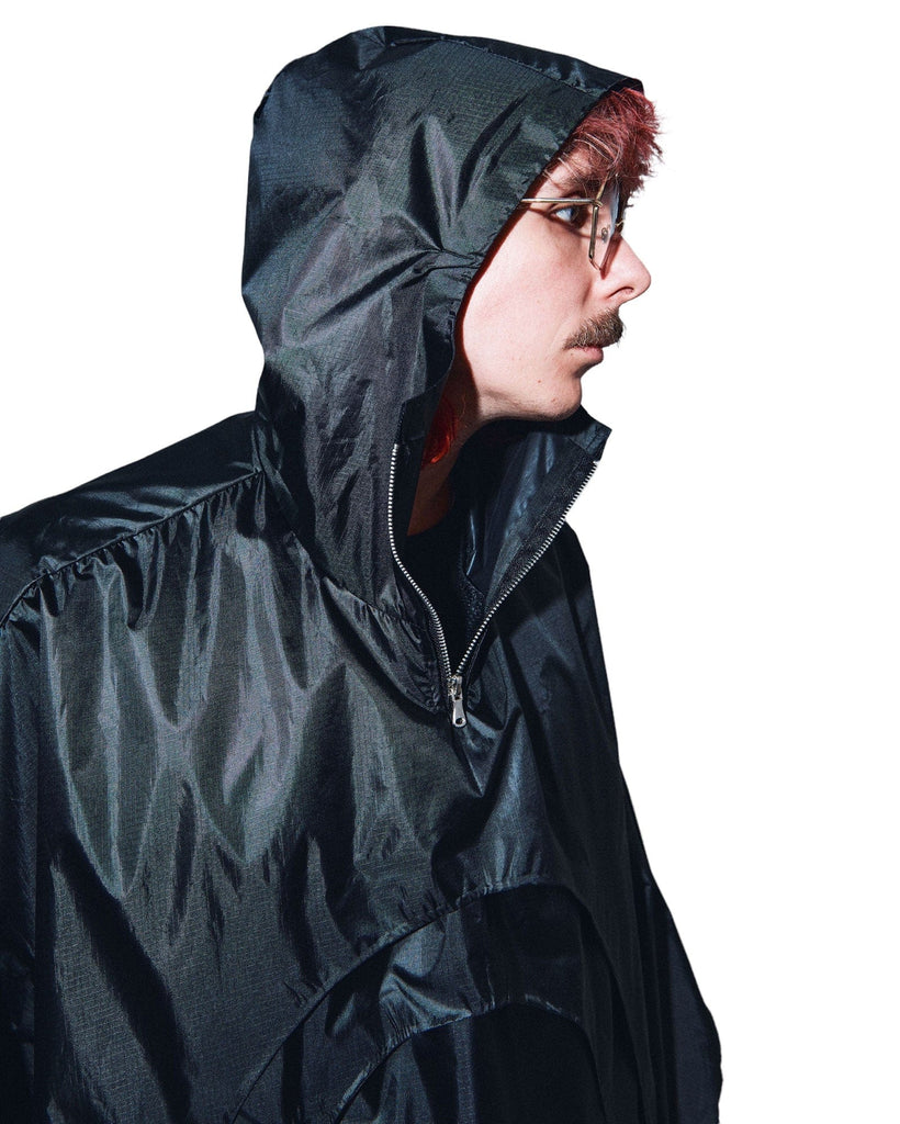 'Branchiae' Nylon Shell Hooded Poncho with Vents - The Forumist