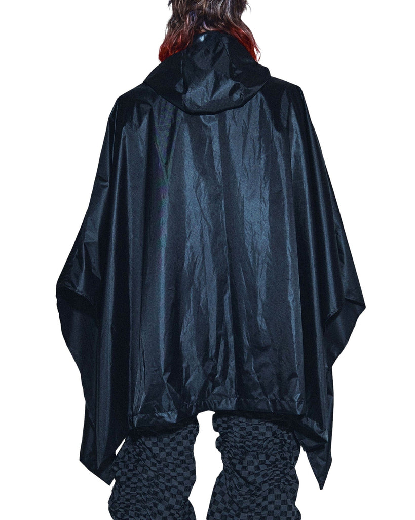 'Branchiae' Nylon Shell Hooded Poncho with Vents - The Forumist