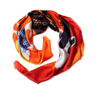 Koi II Reds - Fringed Twill Scarf With Koi Print - The Forumist