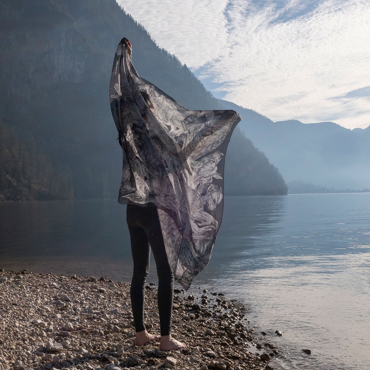 Sleeping Dogs - Oversized Silk Chiffon Scarf - The Forumist