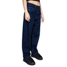 Super loose, Dark blue denim with white stitches - The Forumist